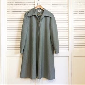 Vintage Green Plaid Pullover with zipper